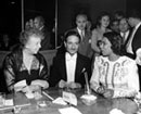 10 December 1950 Human Rights Day, Metropolitan Opera House, New York (from left to right): Mrs. Eleanor Roosevelt, Chairman of the Human Rights Commission; Mr. Nasrollah Entezam, President of the fifth session of the General Assembly; and Ms. Marian Anderson, American contralto, during the intermission of the Special Program of commemoration of the adoption by the UN of the Universal Declaration of Human Rights.